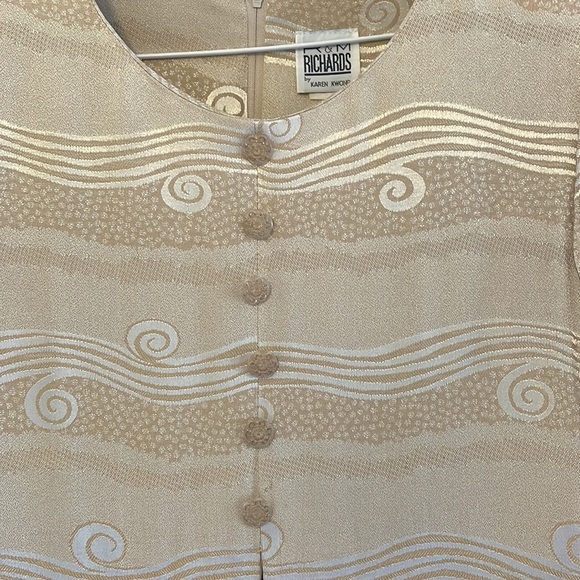 👄 Vintage RM Richards Golden Dress Size 16👄 - Picture 1 of 12